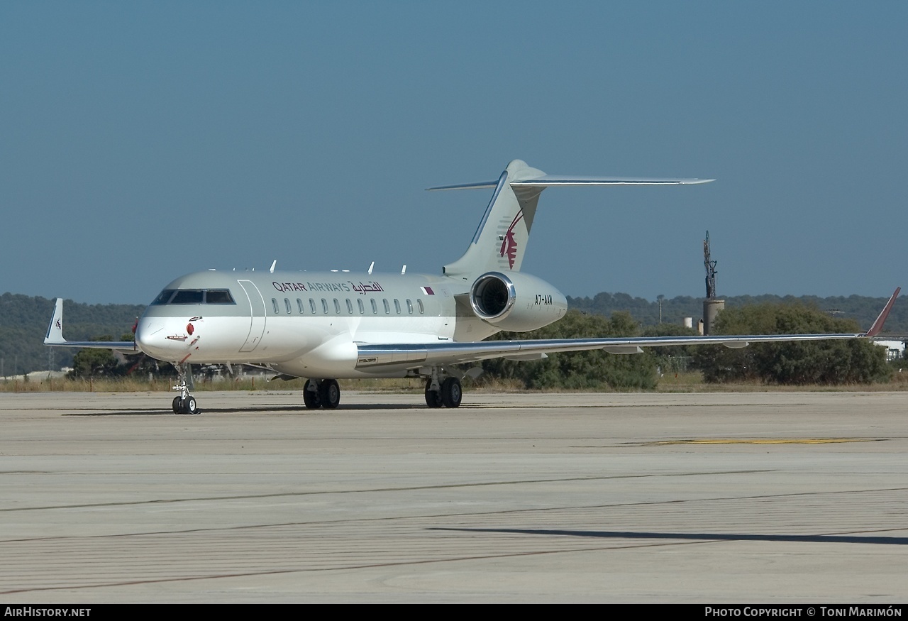 Aircraft Photo of A7-AAM | Bombardier Global Express (BD-700-1A10) | Qatar Airways | AirHistory.net #79081