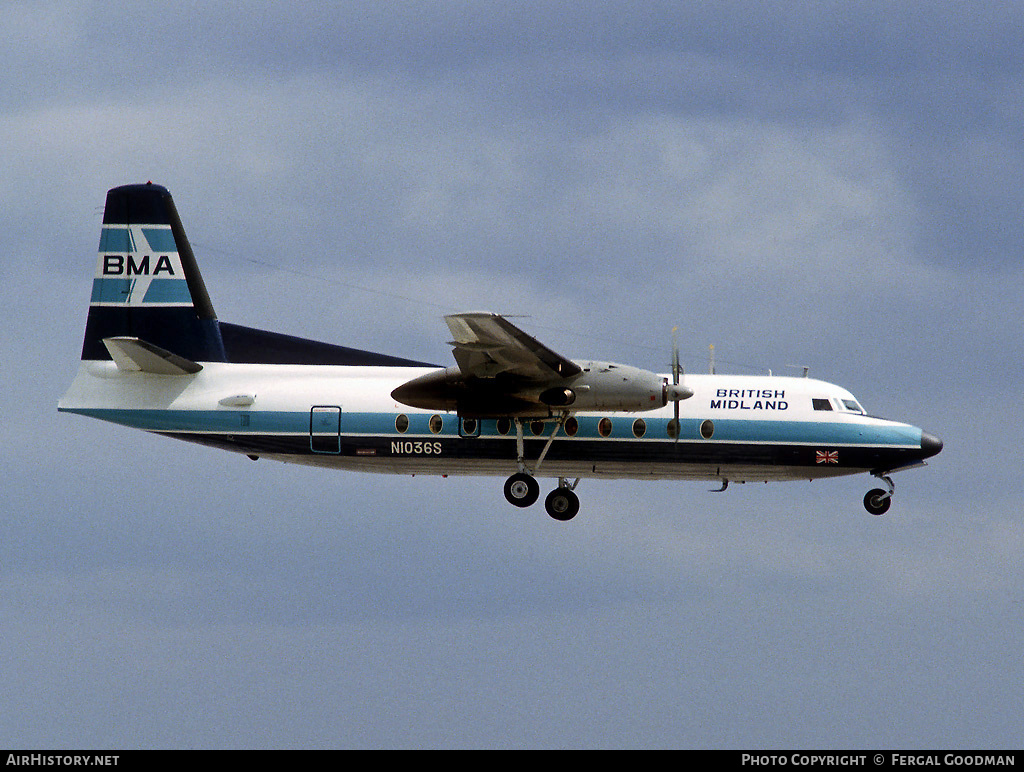 Aircraft Photo of N1036S | Fokker F27-200 Friendship | British Midland Airways - BMA | AirHistory.net #79086