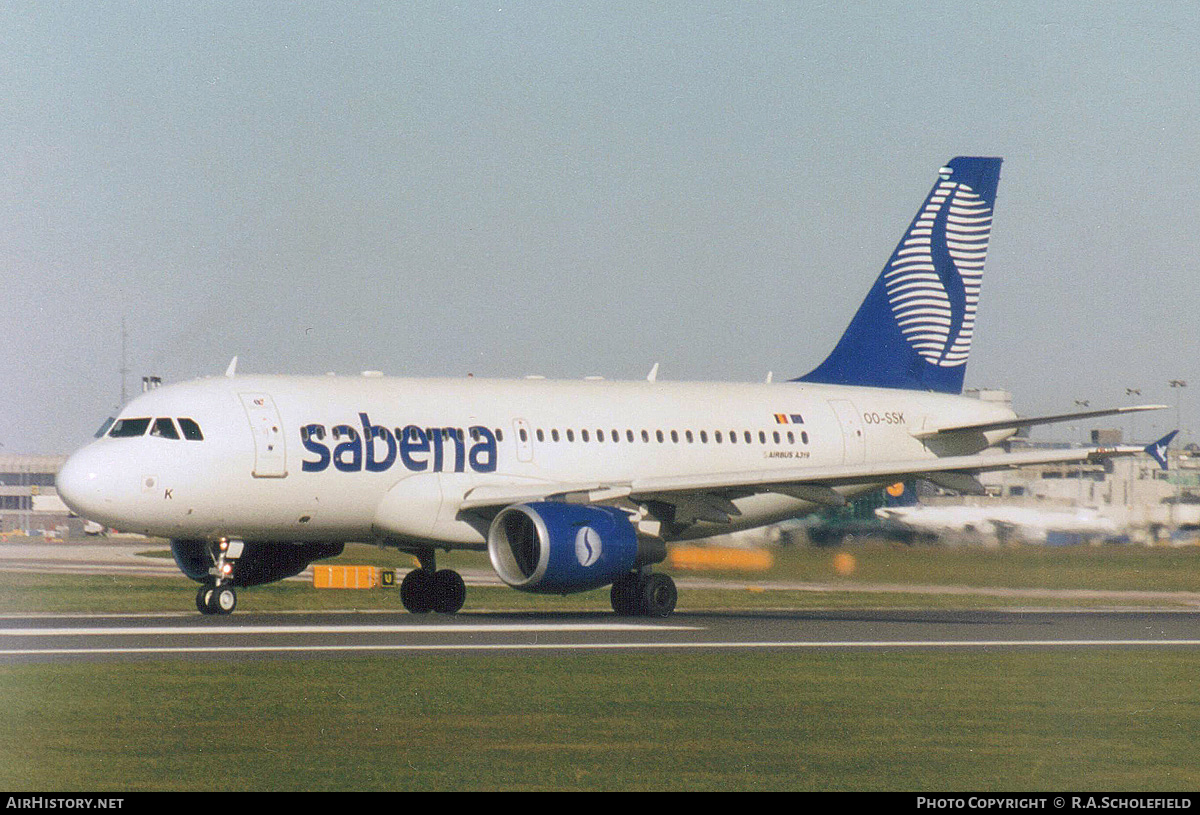 Aircraft Photo of OO-SSK | Airbus A319-112 | Sabena | AirHistory.net #79137