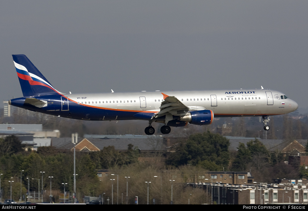 Aircraft Photo of VP-BUP | Airbus A321-211 | Aeroflot - Russian Airlines | AirHistory.net #79169