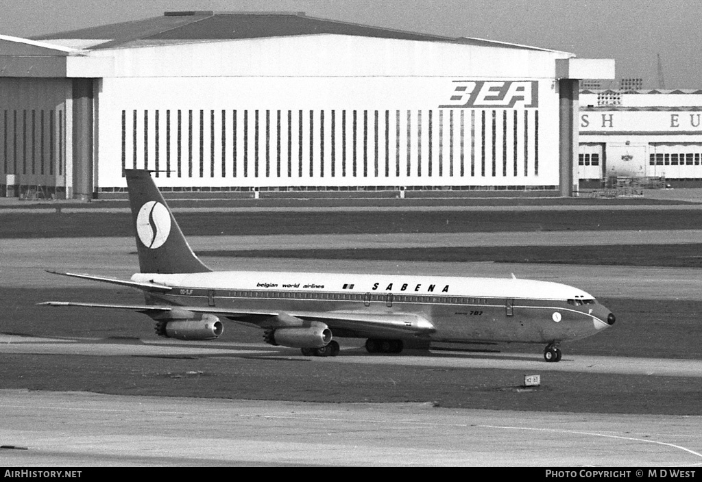 Aircraft Photo of OO-SJF | Boeing 707-329 | Sabena | AirHistory.net #79171