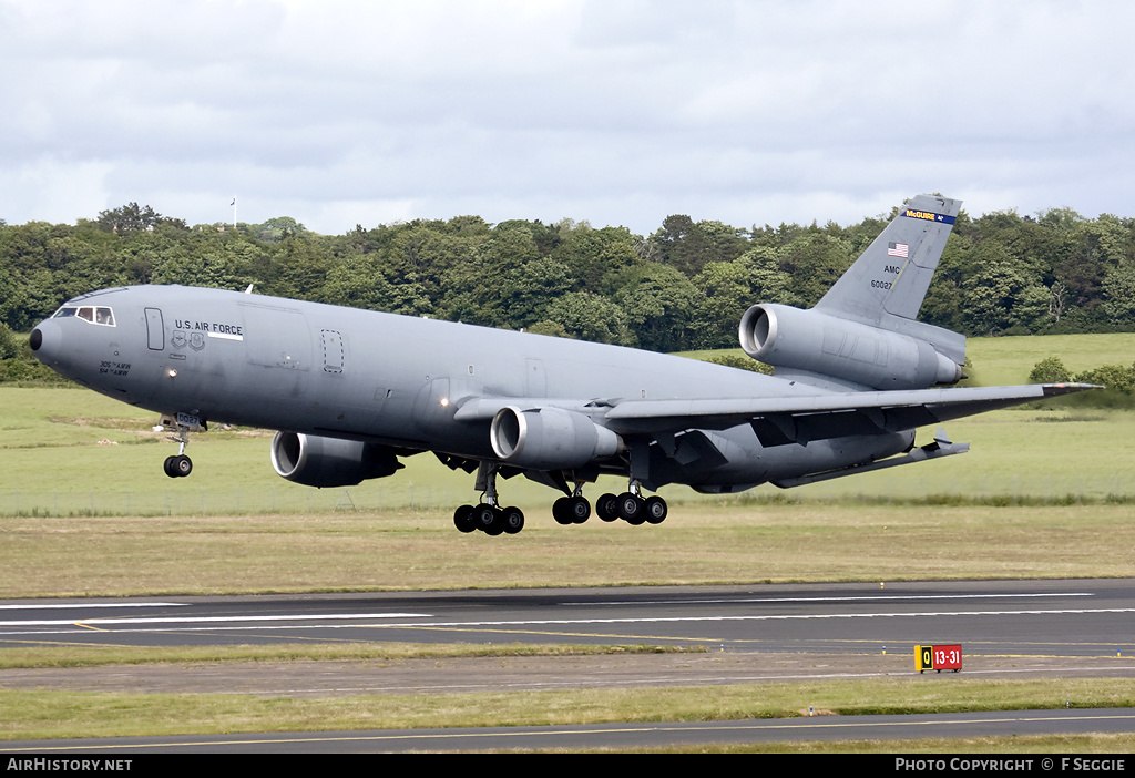 Aircraft Photo of 86-0027 / 60027 | McDonnell Douglas KC-10A Extender (DC-10-30CF) | USA - Air Force | AirHistory.net #79200