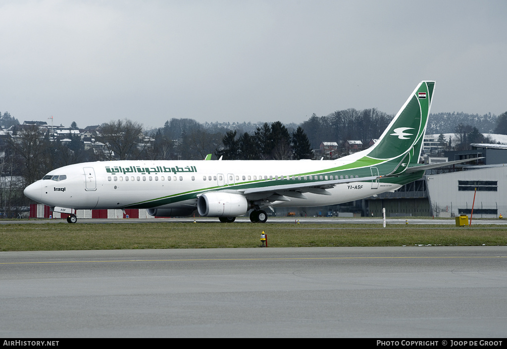 Aircraft Photo of YI-ASF | Boeing 737-81Z | Iraqi Airways | AirHistory.net #79228