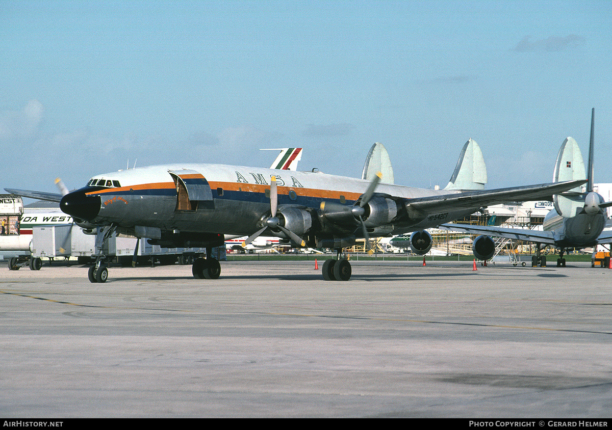 Aircraft Photo of HI-542CT | Lockheed L-1049H/06 Super Constellation | AMSA - Aerolíneas Mundo | AirHistory.net #79249