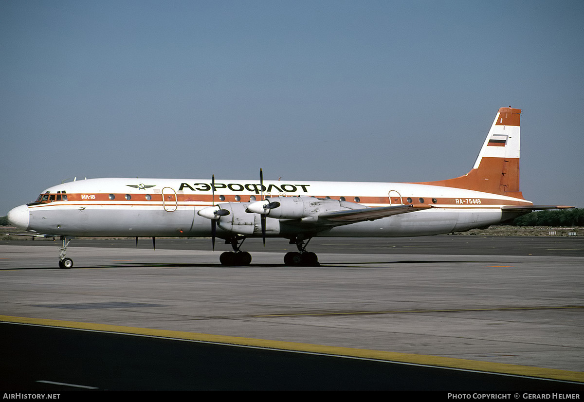 Aircraft Photo of RA-75449 | Ilyushin Il-18D | Aeroflot | AirHistory.net #79259