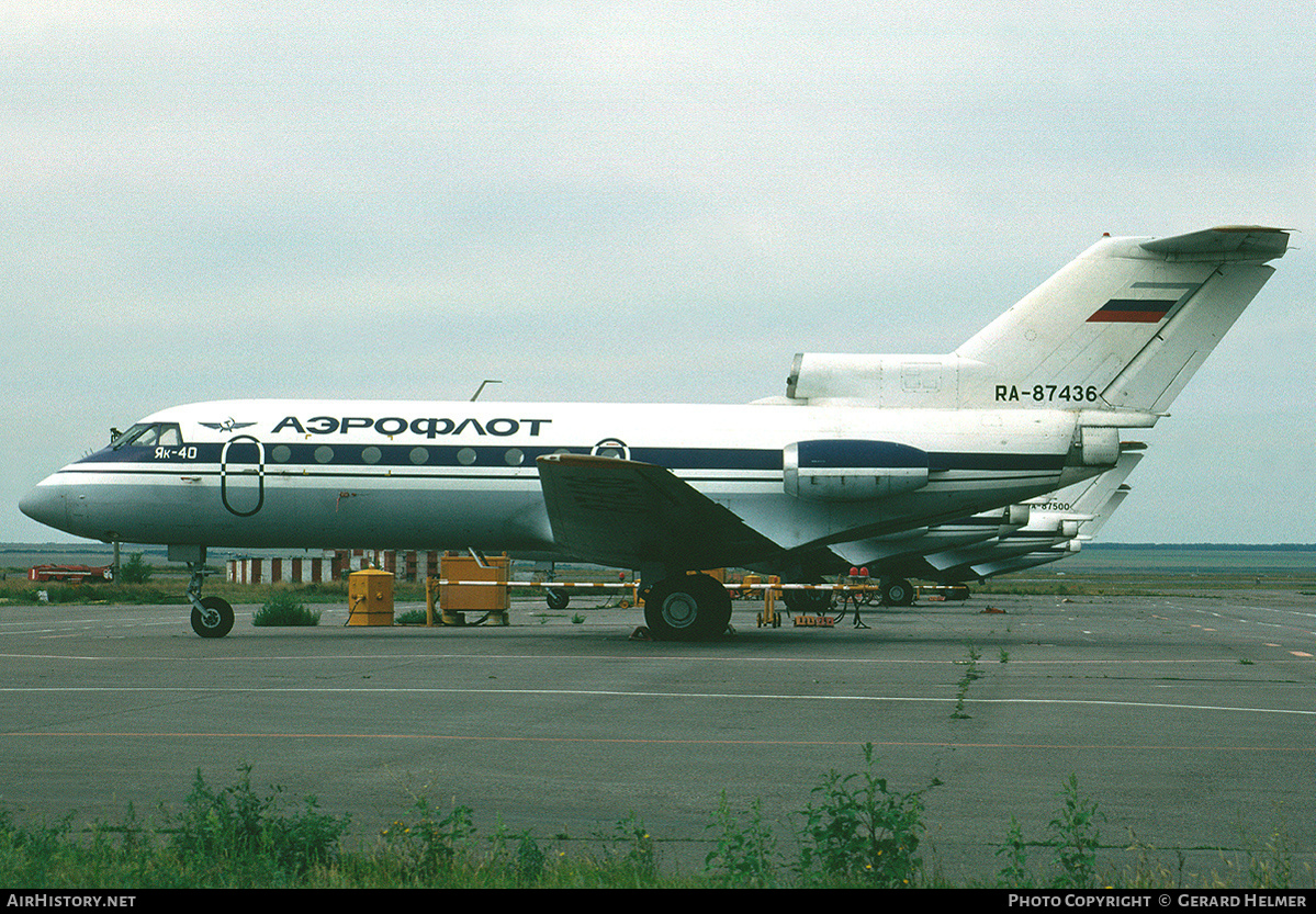 Aircraft Photo of RA-87436 | Yakovlev Yak-40 | Aeroflot | AirHistory.net #79275