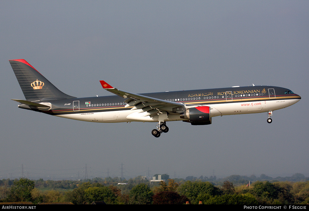 Aircraft Photo of JY-AIF | Airbus A330-223 | Royal Jordanian Airlines | AirHistory.net #79292