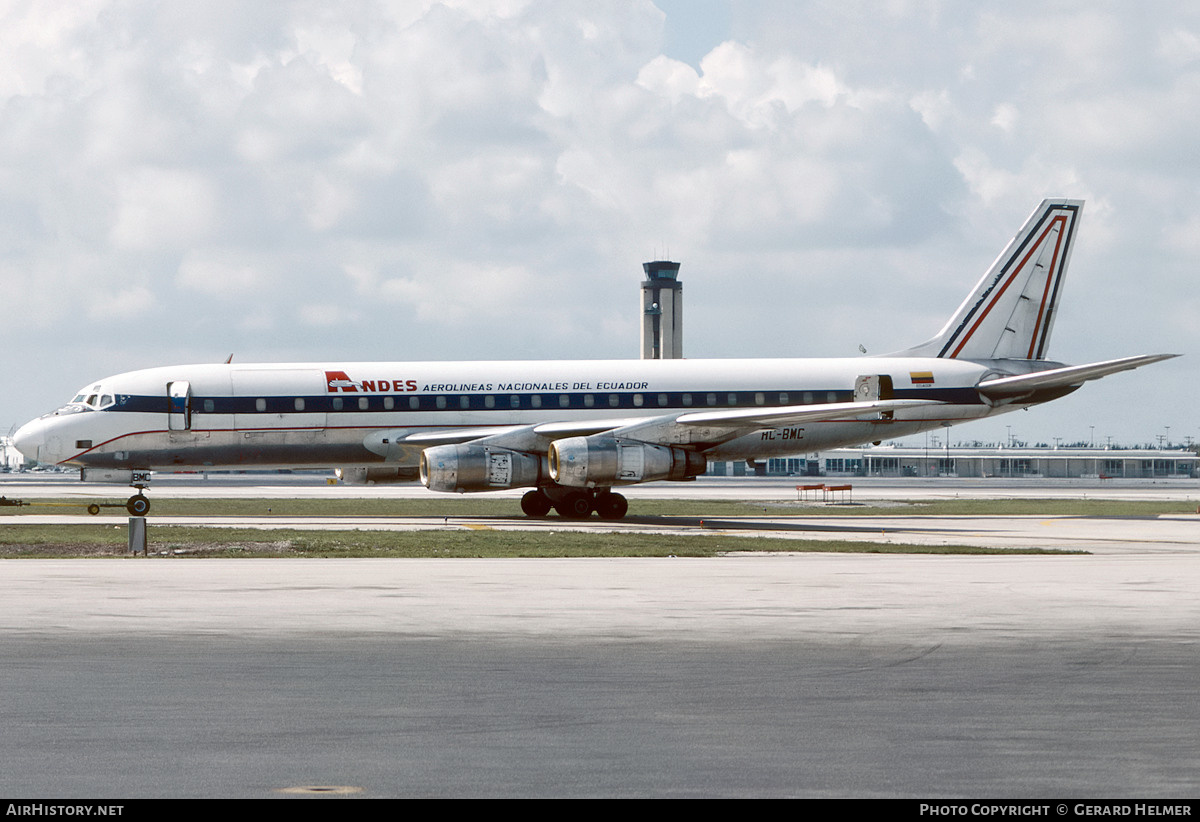 Aircraft Photo of HC-BMC | Douglas DC-8-54F | Andes Airlines | AirHistory.net #79389