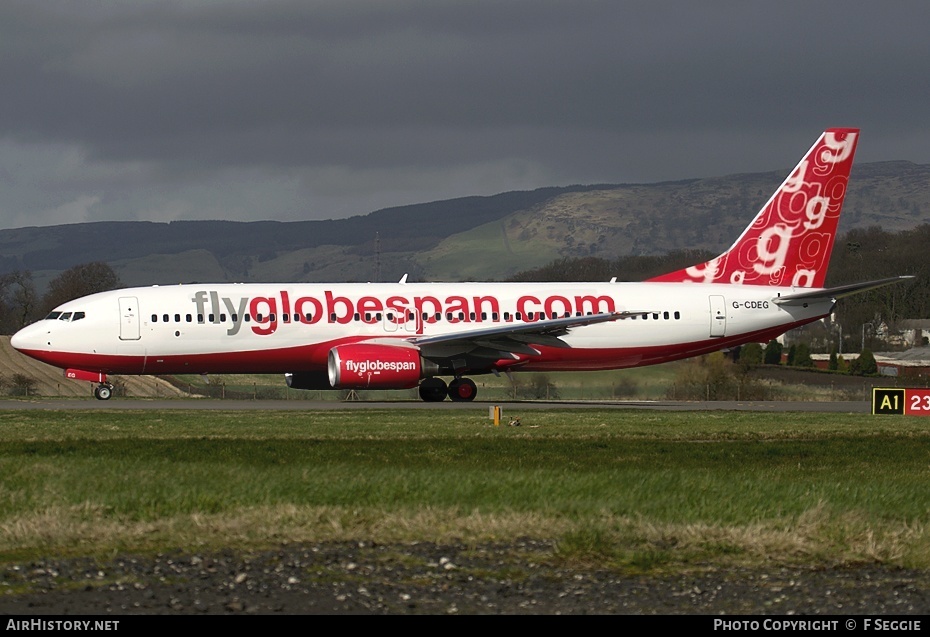 Aircraft Photo of G-CDEG | Boeing 737-8BK | Flyglobespan | AirHistory.net #79403