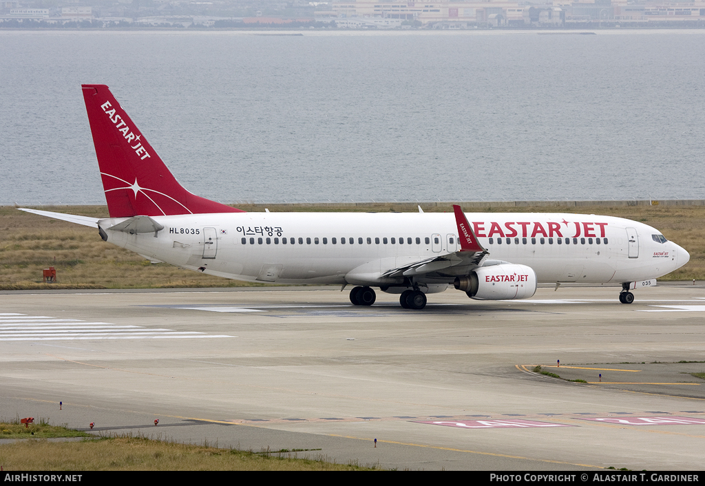 Aircraft Photo of HL8035 | Boeing 737-8BK | Eastar Jet | AirHistory.net #79494