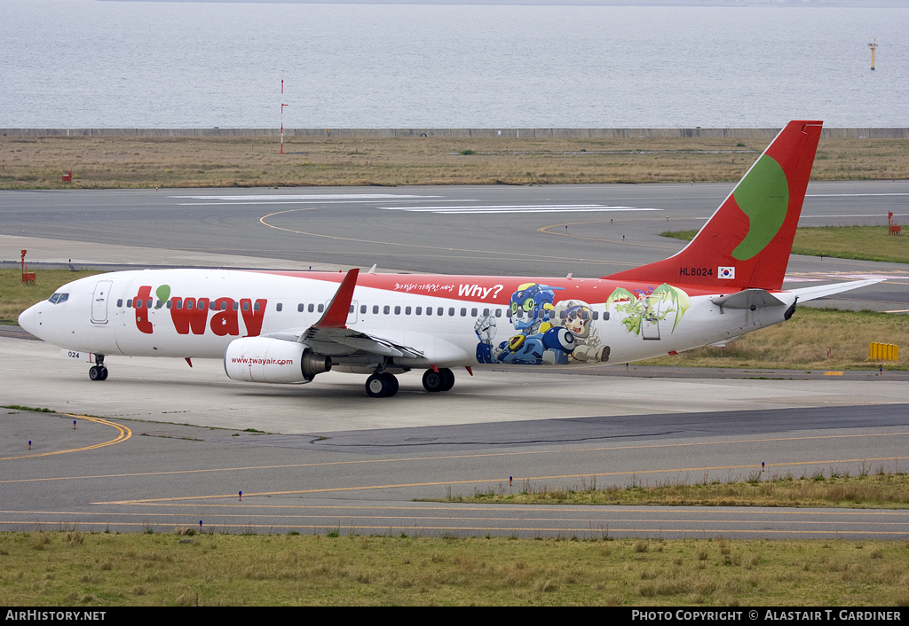 Aircraft Photo of HL8024 | Boeing 737-8HX | T'way Air | AirHistory.net #79515