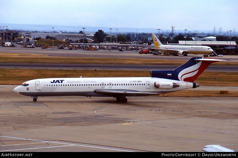 Aircraft Photo of YU-AKG | Boeing 727-2H9/Adv | JAT Yugoslav Airlines - Jugoslovenski Aerotransport | AirHistory.net #79634