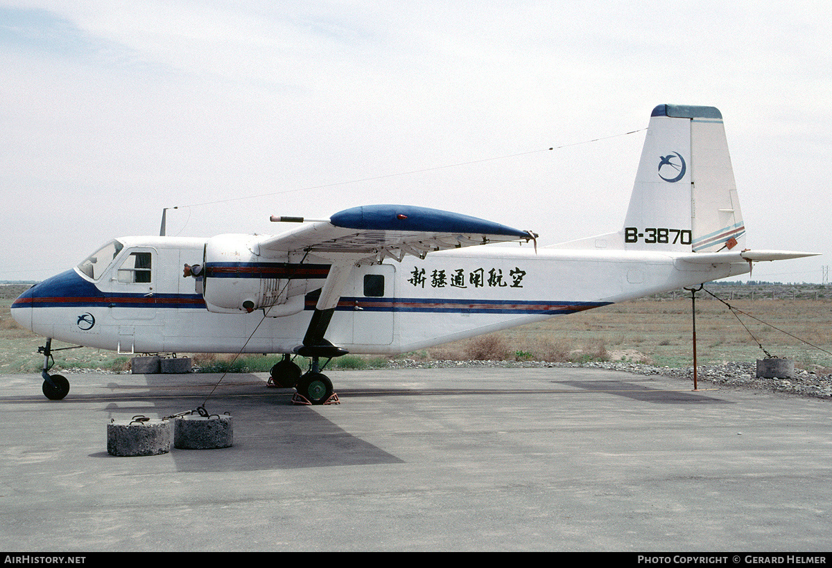 Aircraft Photo of B-3870 | Harbin Y11 | Xinjiang General Aviation | AirHistory.net #79644