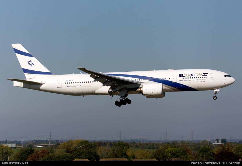 Aircraft Photo of 4X-ECA | Boeing 777-258/ER | El Al Israel Airlines | AirHistory.net #79664