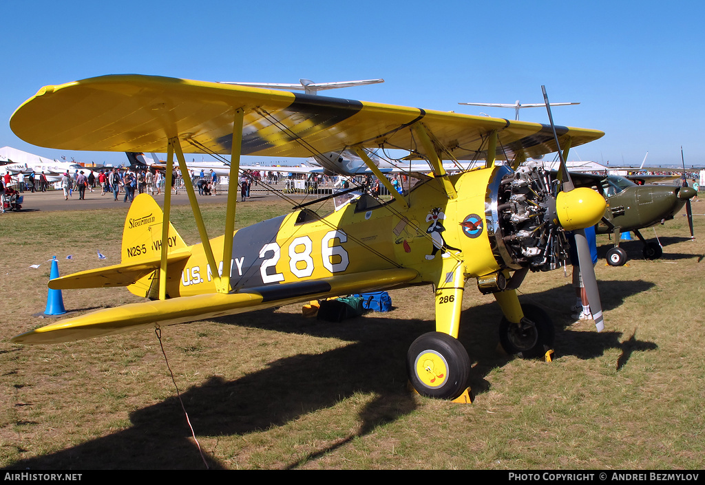 Aircraft Photo of VH-JQY | Boeing PT-13D Kaydet (E75) | AirHistory.net #79679