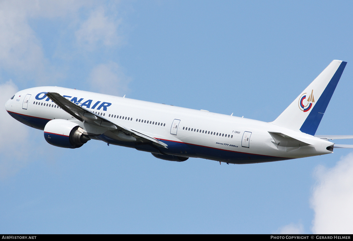 Aircraft Photo of F-OMAY | Boeing 777-2Q8/ER | Orenair | AirHistory.net #79687