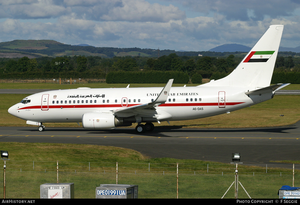 Aircraft Photo of A6-DAS | Boeing 737-7Z5 BBJ | United Arab Emirates Government | AirHistory.net #79776