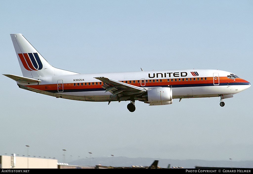 Aircraft Photo of N382UA | Boeing 737-322 | United Airlines | AirHistory.net #79794