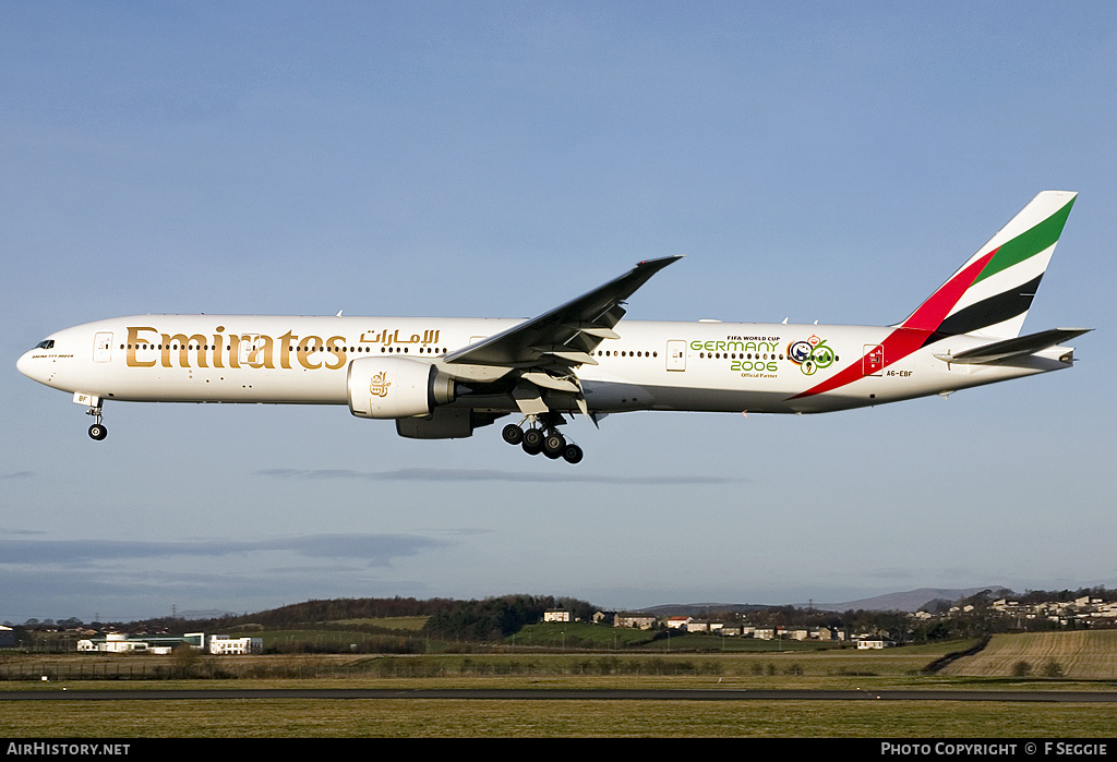 Aircraft Photo of A6-EBF | Boeing 777-31H/ER | Emirates | AirHistory.net #79834