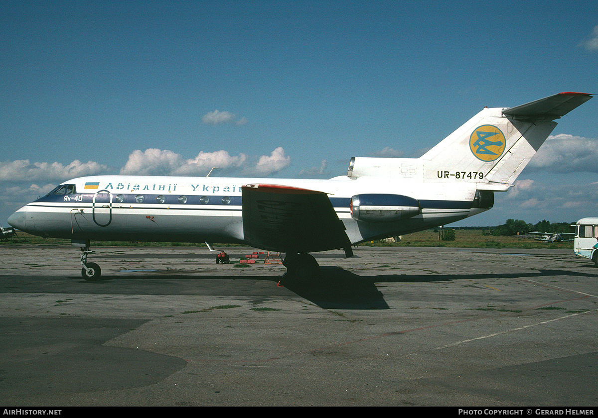 Aircraft Photo of UR-87479 | Yakovlev Yak-40 | Air Ukraine | AirHistory.net #79862