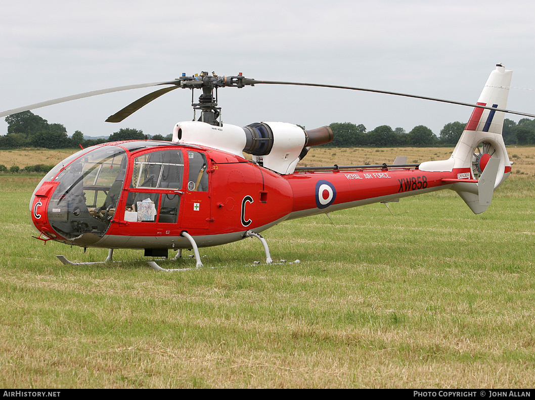 Aircraft Photo of G-DMSS / XW858 | Aerospatiale SA-341D Gazelle HT3 | UK - Air Force | AirHistory.net #79937