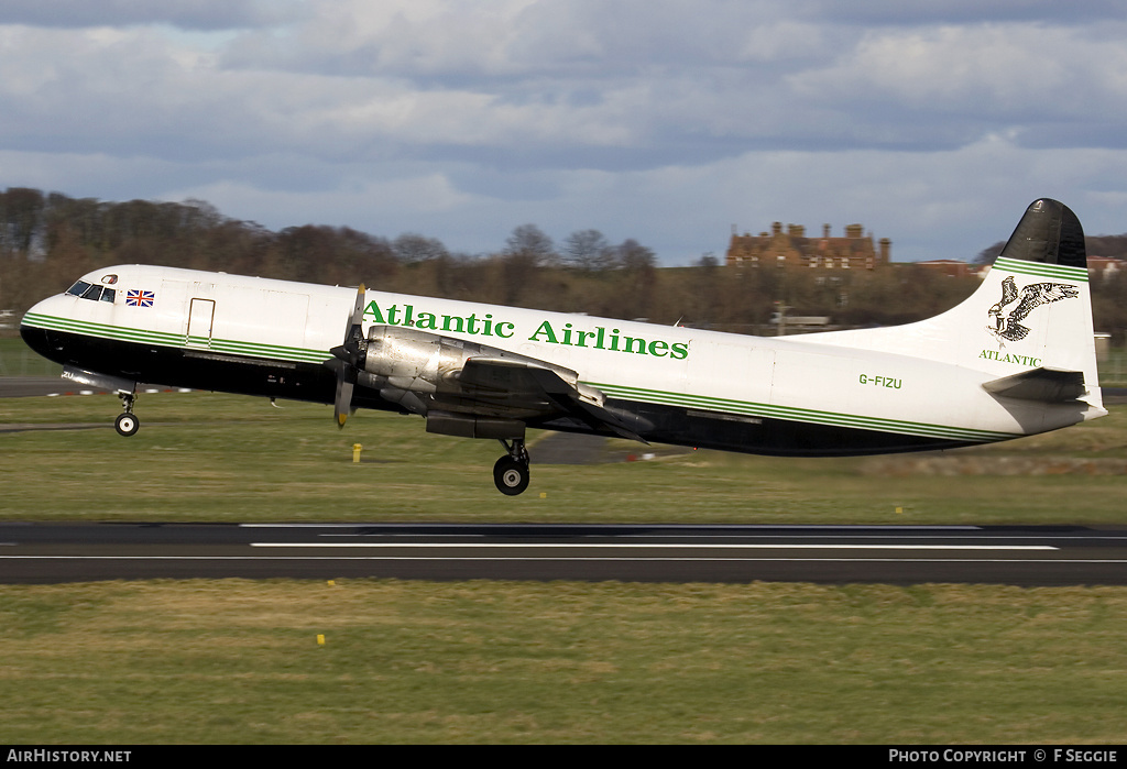 Aircraft Photo of G-FIZU | Lockheed L-188C(F) Electra | Atlantic Airlines | AirHistory.net #79958
