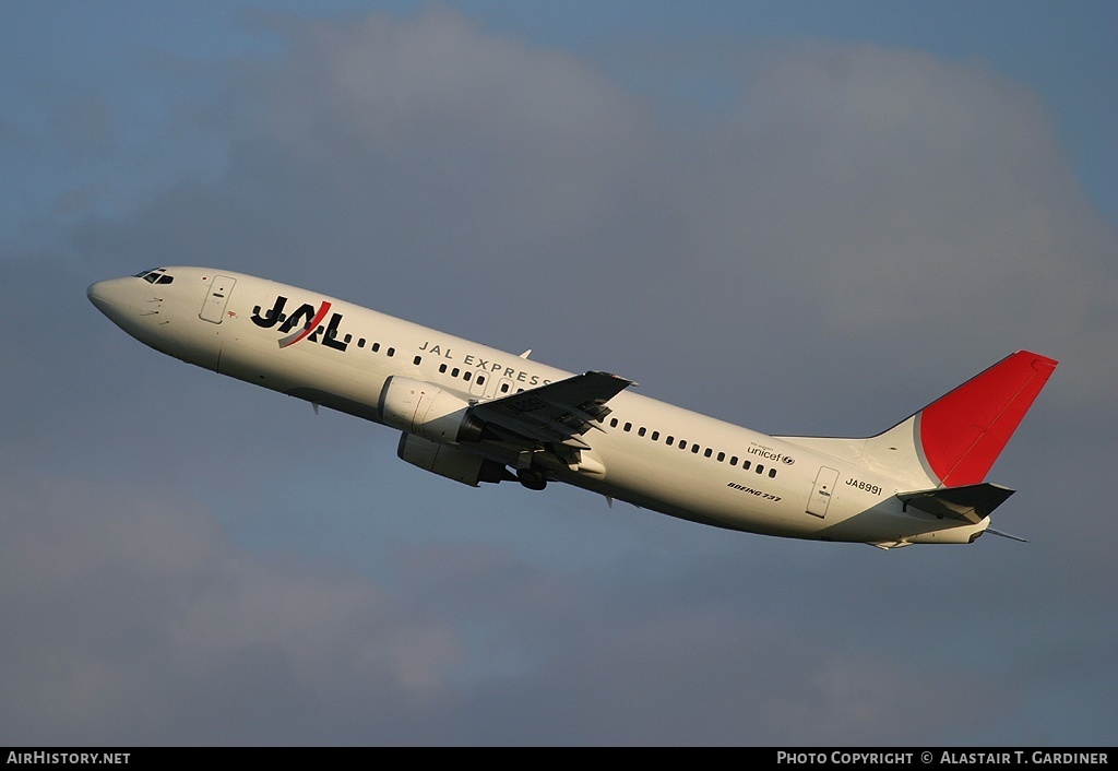Aircraft Photo of JA8991 | Boeing 737-446 | JAL Express - JAL | AirHistory.net #79980