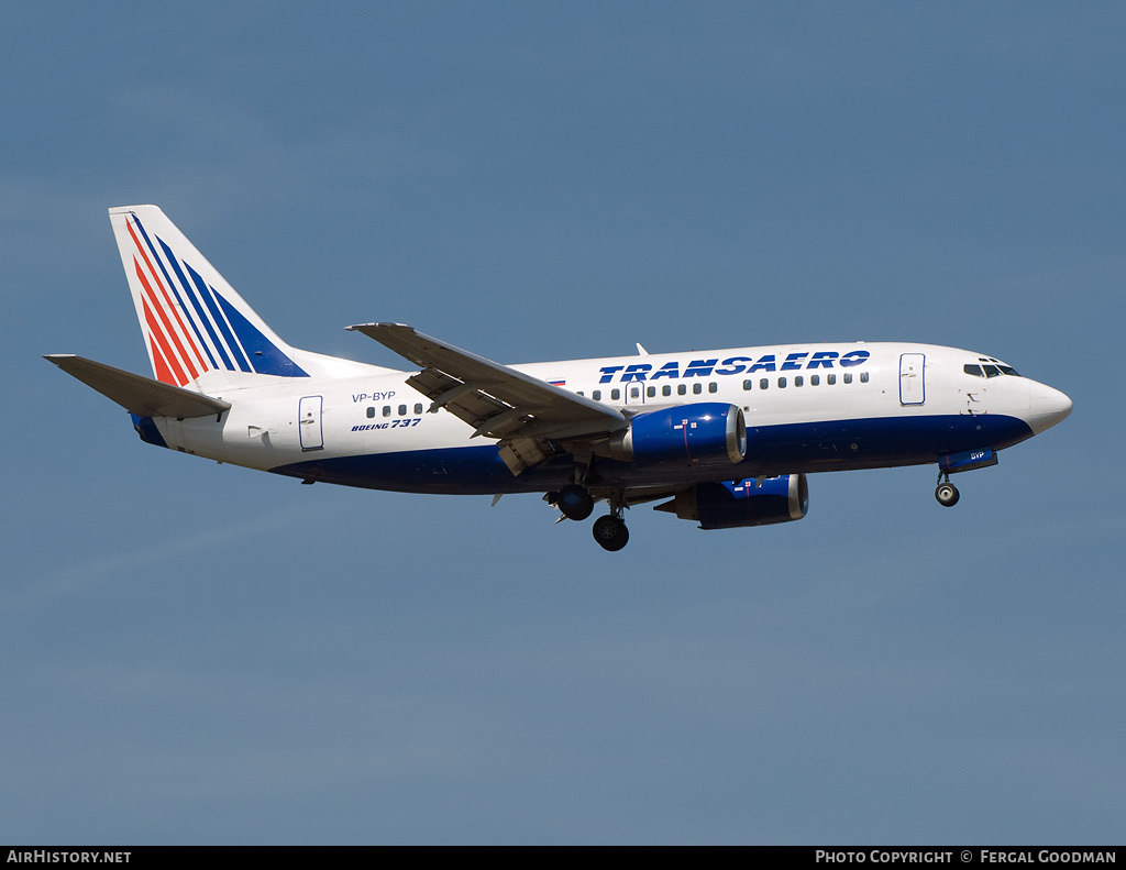 Aircraft Photo of VP-BYP | Boeing 737-524 | Transaero Airlines | AirHistory.net #80014