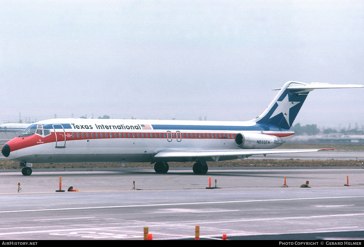 Aircraft Photo of N533TX | McDonnell Douglas DC-9-32 | Texas International Airlines | AirHistory.net #80042