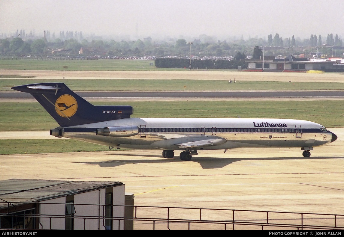 Aircraft Photo of D-ABKF | Boeing 727-230/Adv | Lufthansa | AirHistory.net #80111