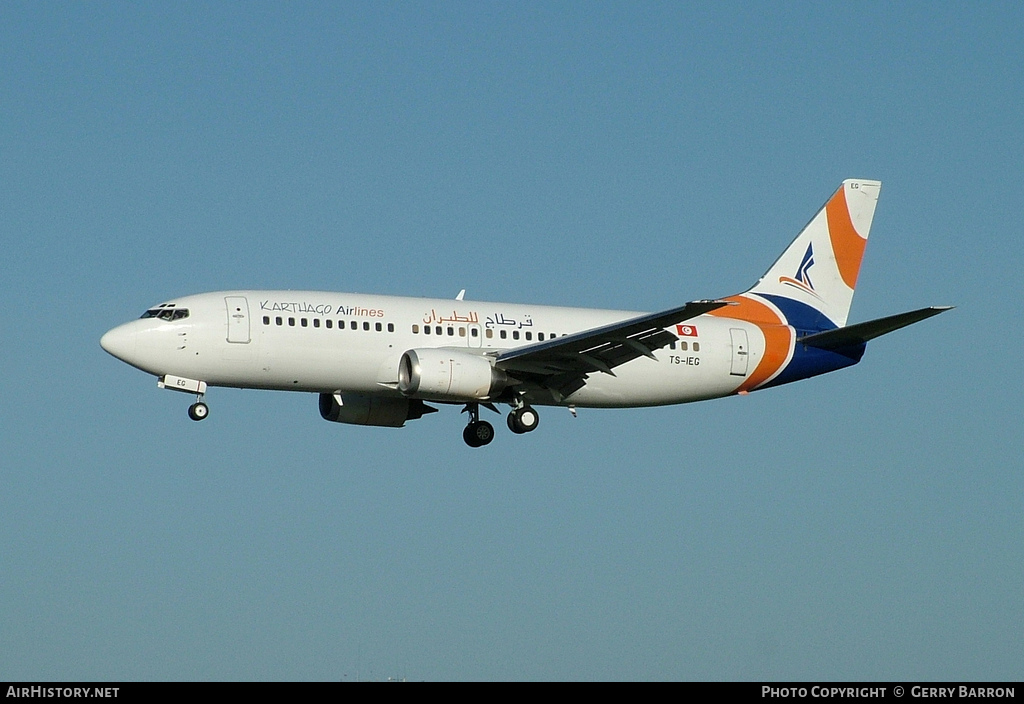 Aircraft Photo of TS-IEG | Boeing 737-31S | Karthago Airlines | AirHistory.net #80177
