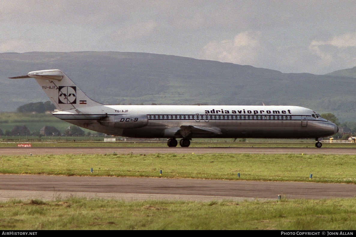 Aircraft Photo of YU-AJF | McDonnell Douglas DC-9-32 | Adria Airways | AirHistory.net #80271