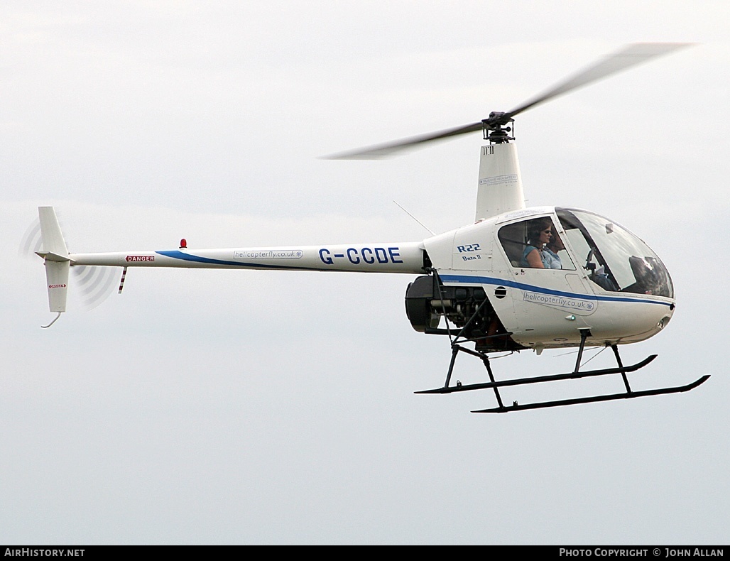 Aircraft Photo of G-CCDE | Robinson R-22 Beta II | AirHistory.net #80272