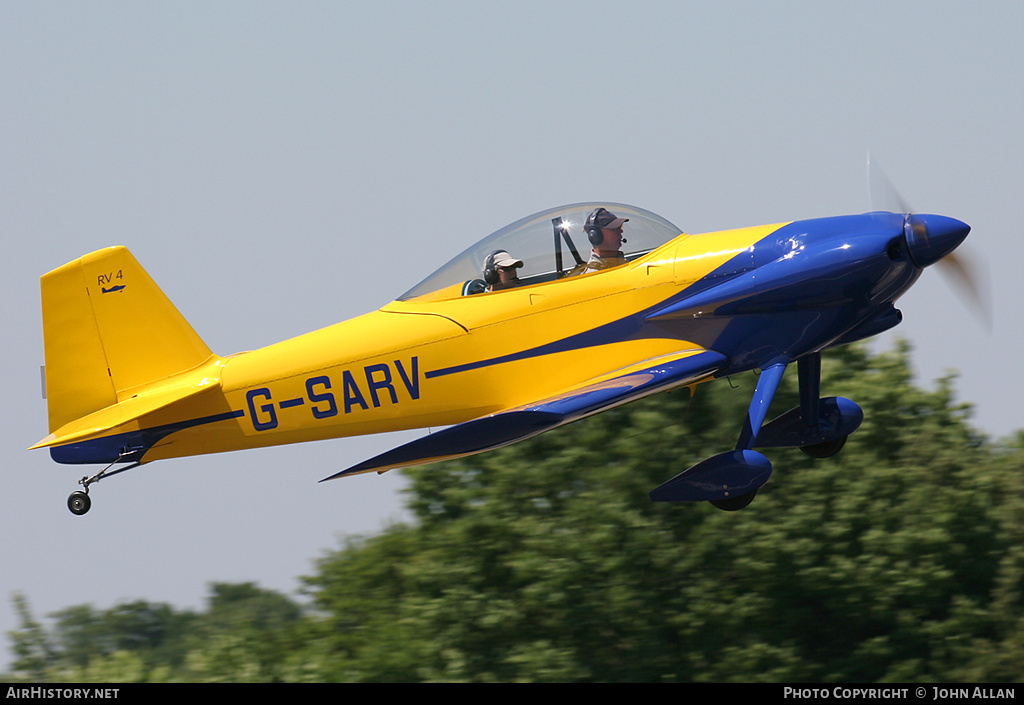 Aircraft Photo of G-SARV | Van's RV-4 | AirHistory.net #80424