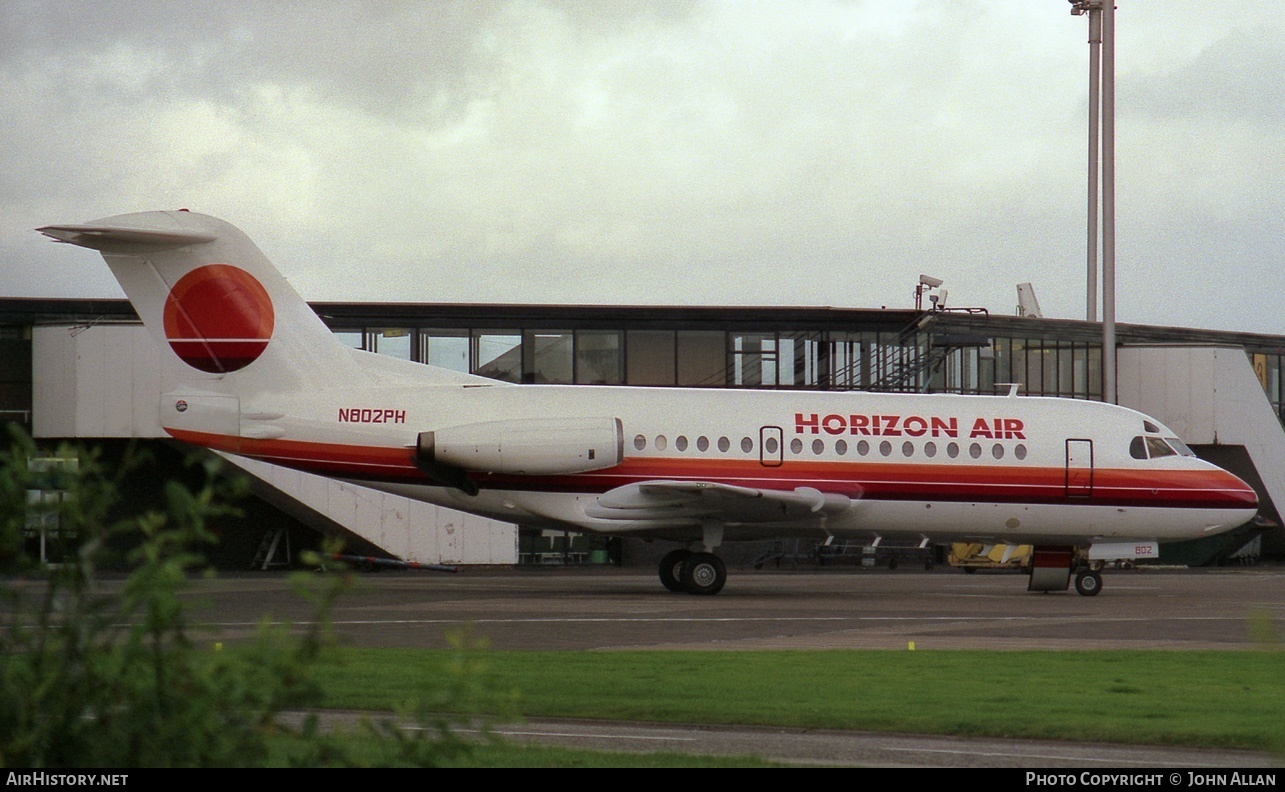 Aircraft Photo of N802PH | Fokker F28-1000 Fellowship | Horizon Air | AirHistory.net #80435