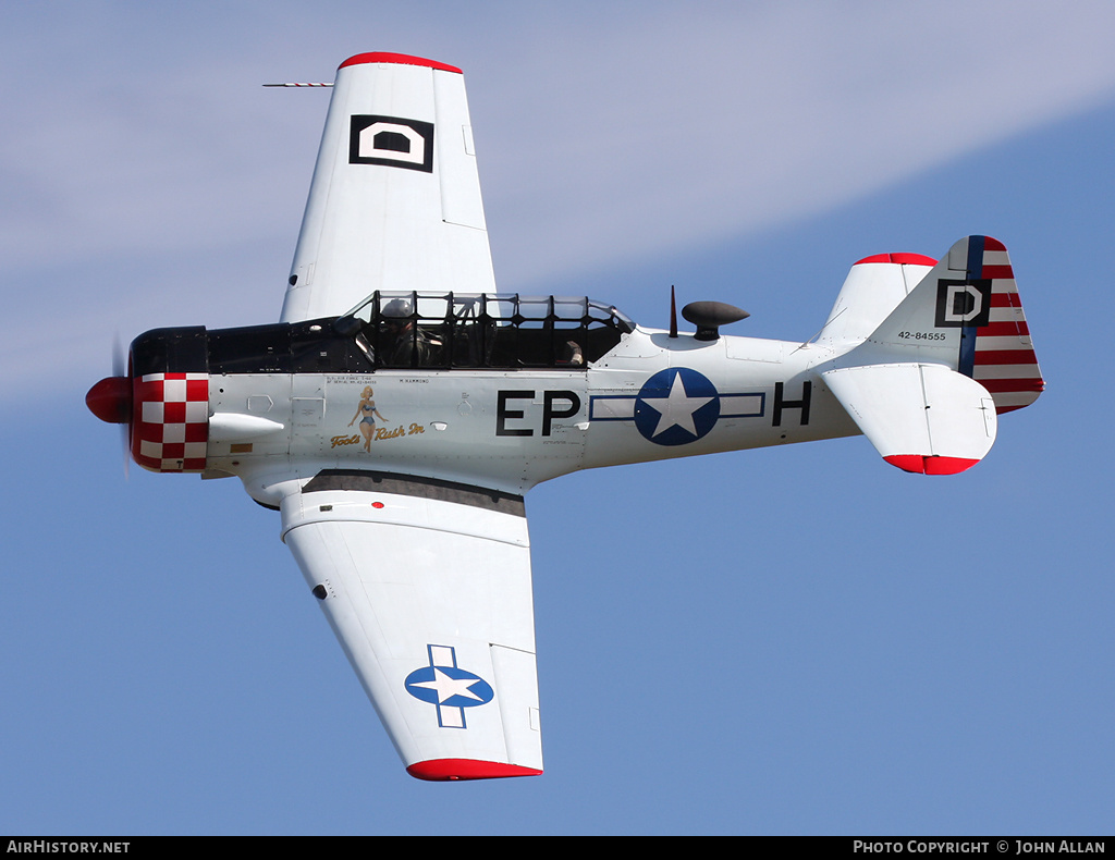 Aircraft Photo of G-ELMH / 42-84555 | North American AT-6D Harvard III | USA - Air Force | AirHistory.net #80516