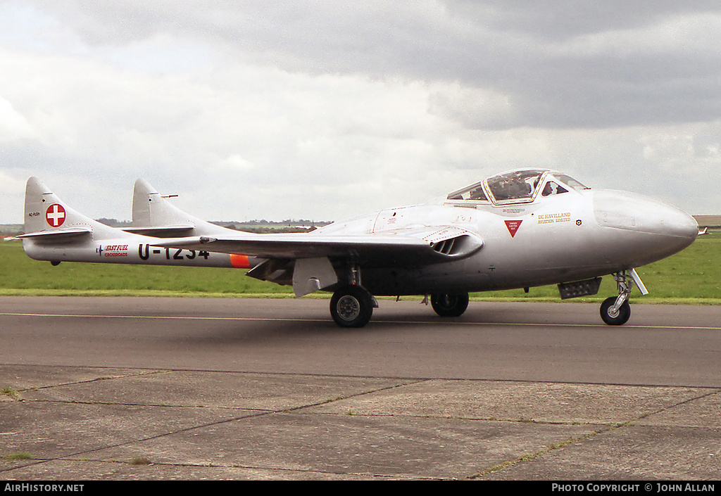 Aircraft Photo of G-DHAV / U-1234 | De Havilland D.H. 115 Vampire T11 | Switzerland - Air Force | AirHistory.net #80565