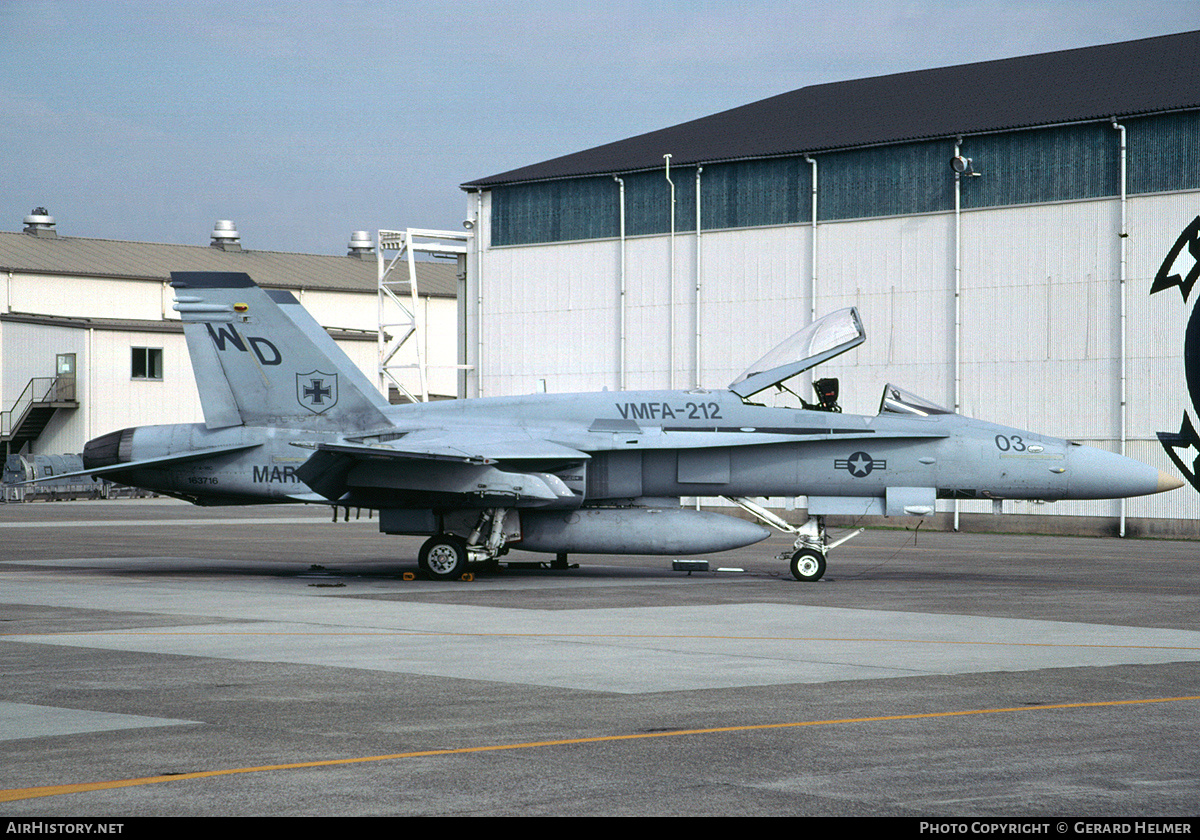 Aircraft Photo of 163716 | McDonnell Douglas F/A-18C Hornet | USA - Marines | AirHistory.net #80599