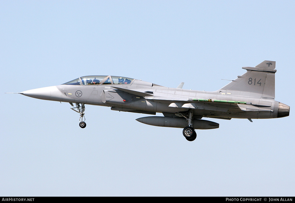 Aircraft Photo of 39814 | Saab JAS 39B Gripen | Sweden - Air Force | AirHistory.net #80691