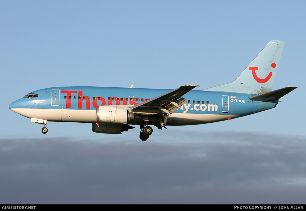 Aircraft Photo of G-THOB | Boeing 737-5L9 | Thomsonfly | AirHistory.net #80722