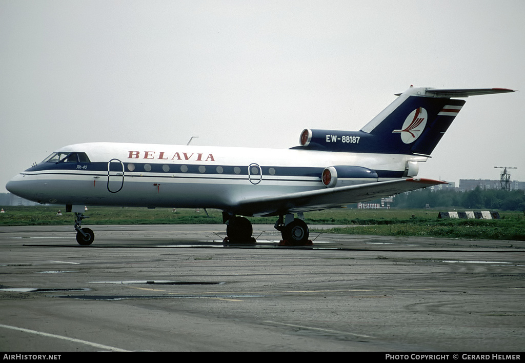 Aircraft Photo of EW-88187 | Yakovlev Yak-40 | Belavia | AirHistory.net #80731