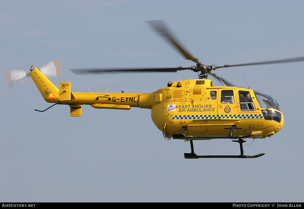 Aircraft Photo of G-EYNL | MBB BO-105DBS-5 | East Anglian Air Ambulance | AirHistory.net #80734