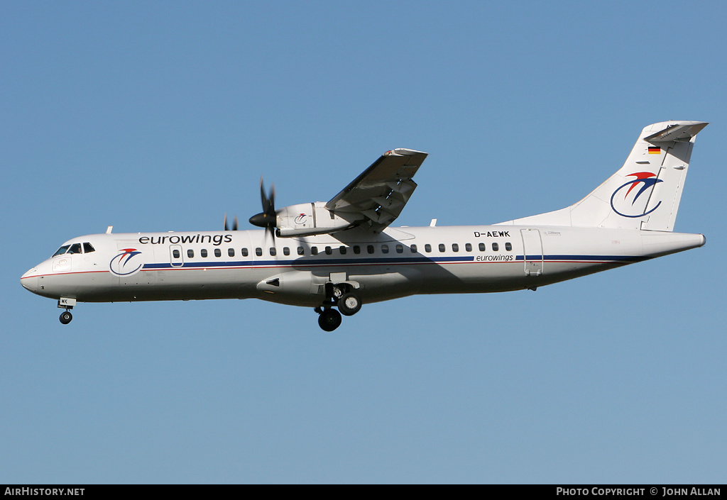 Aircraft Photo of D-AEWK | ATR ATR-72-212 | Eurowings | AirHistory.net #80745