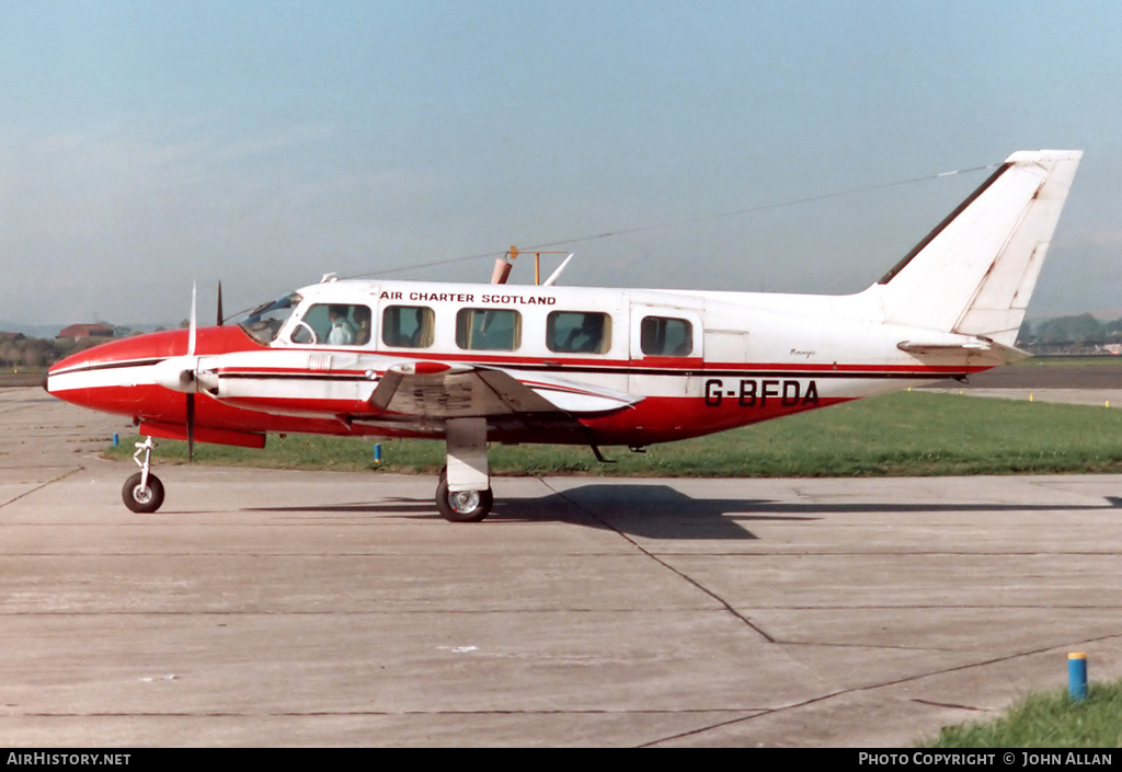 Aircraft Photo of G-BFDA | Piper PA-31-350 Navajo Chieftain | Air Charter Scotland | AirHistory.net #80749