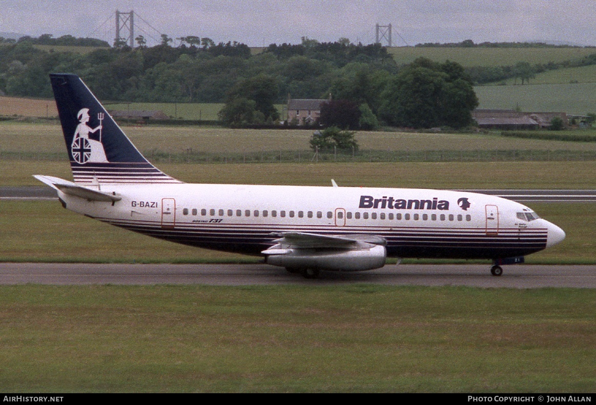 Aircraft Photo of G-BAZI | Boeing 737-204/Adv | Britannia Airways | AirHistory.net #80814