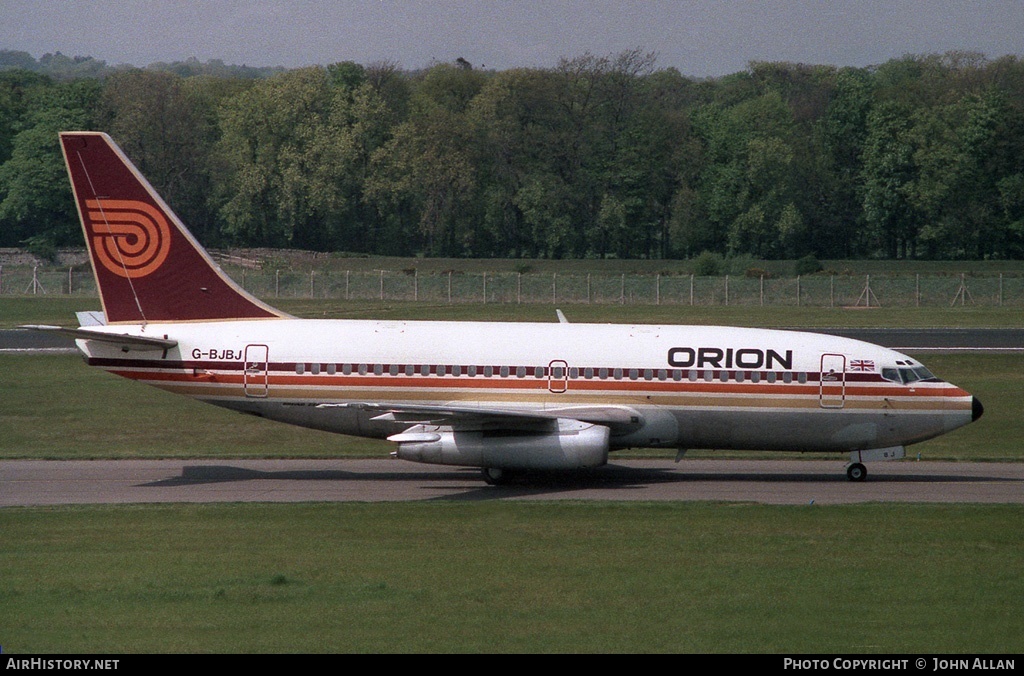 Aircraft Photo of G-BJBJ | Boeing 737-2T5/Adv | Orion Airways | AirHistory.net #80859