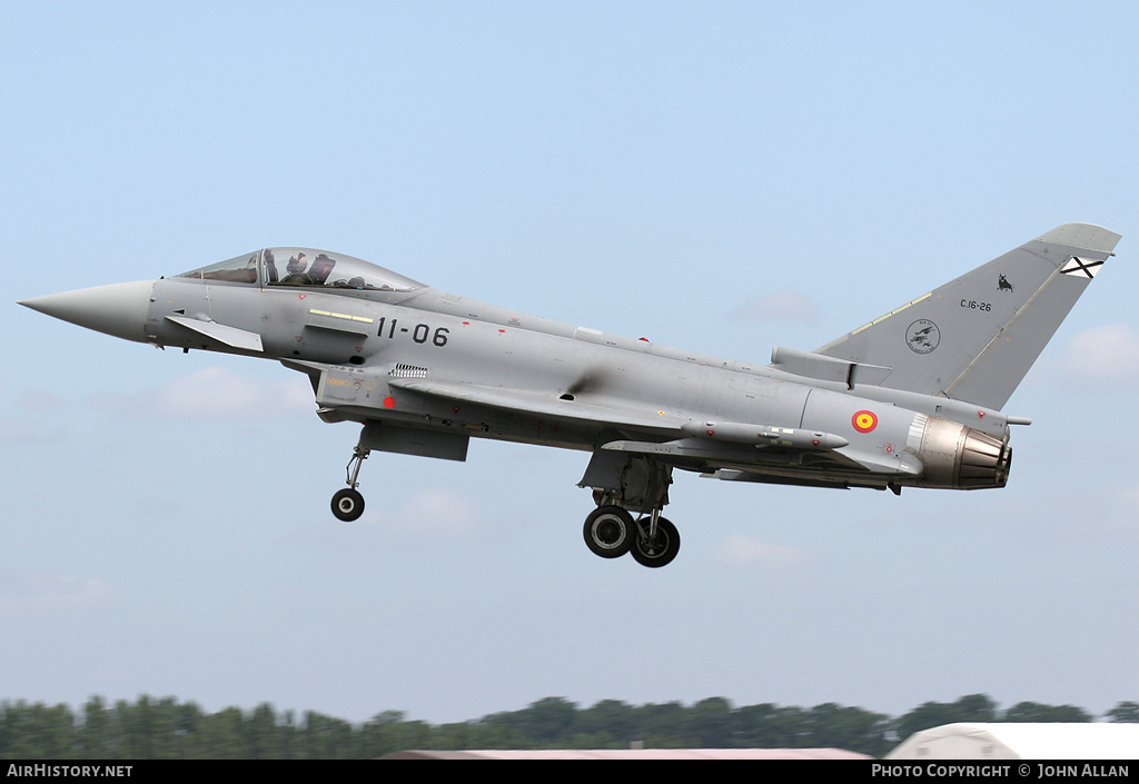 Aircraft Photo of C16-26 | Eurofighter EF-2000 Typhoon S | Spain - Air Force | AirHistory.net #80891