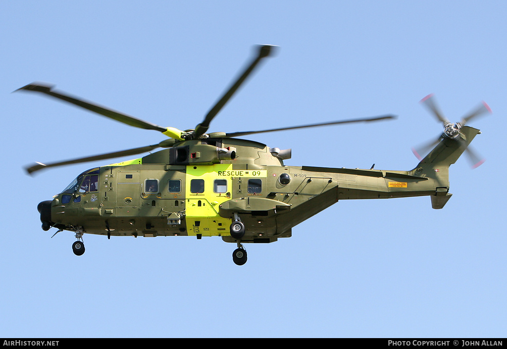 Aircraft Photo of M-509 | AgustaWestland EH101-512 Merlin Joint Supporter | Denmark - Air Force | AirHistory.net #80917