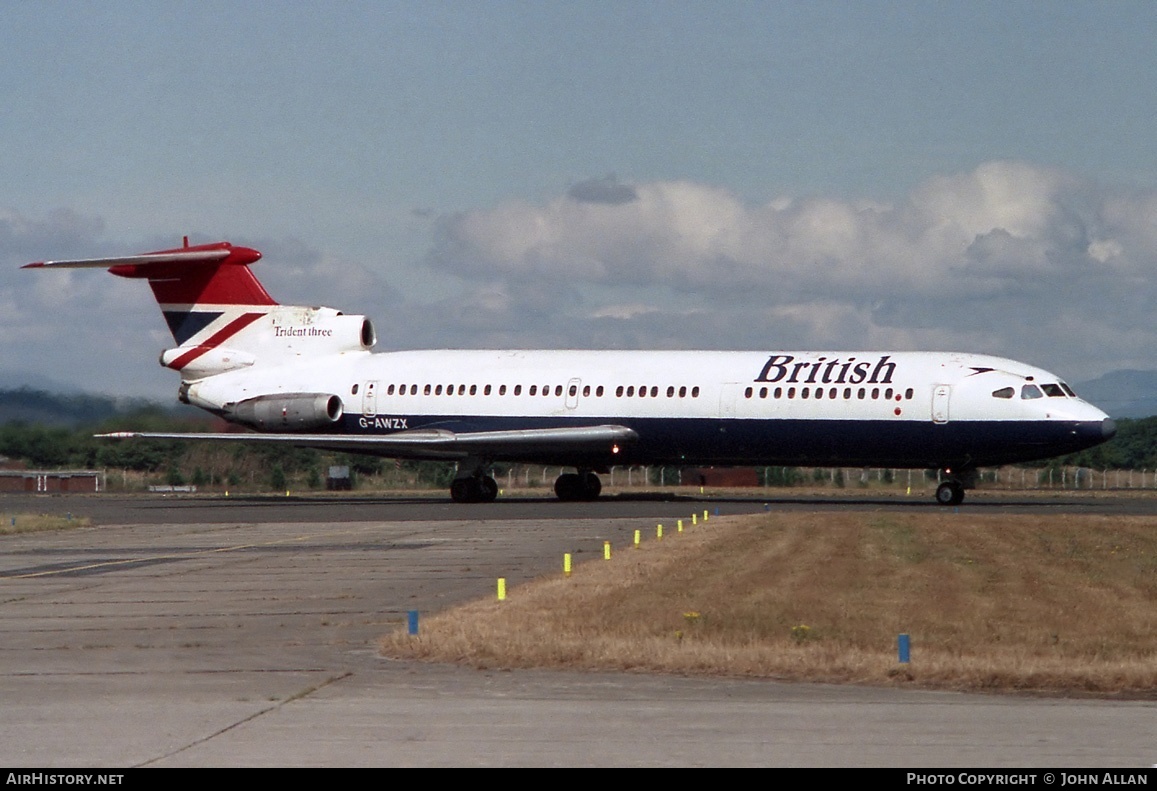 Aircraft Photo of G-AWZX | Hawker Siddeley HS-121 Trident 3B | British Airways | AirHistory.net #80983