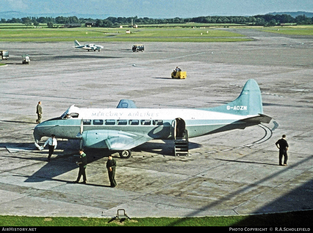 Aircraft Photo of G-AOZN | De Havilland D.H. 114 Heron 1B | Mercury Airlines | AirHistory.net #81032